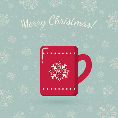 Holiday card template. Retro style for Christmas and New Year design.のイラスト素材