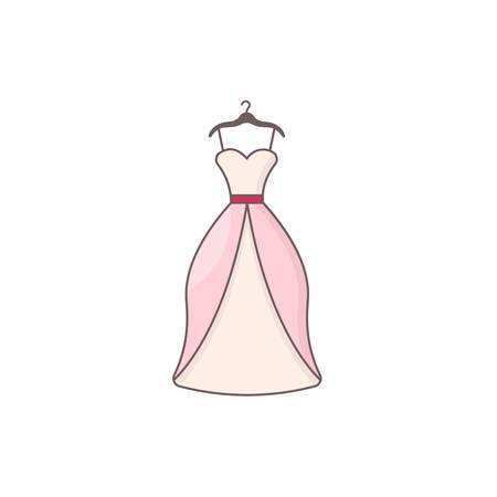 Beautiful dress for wedding or date.のイラスト素材