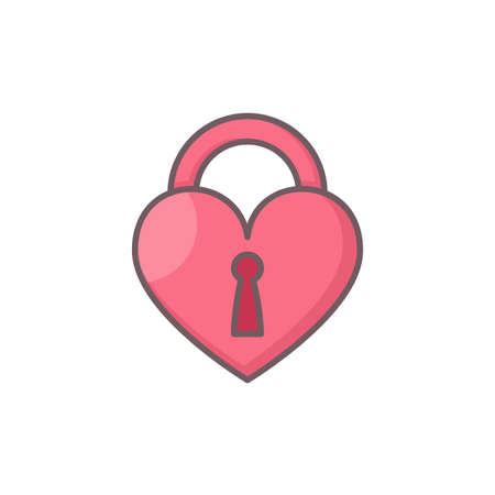 Heart shaped lock.のイラスト素材