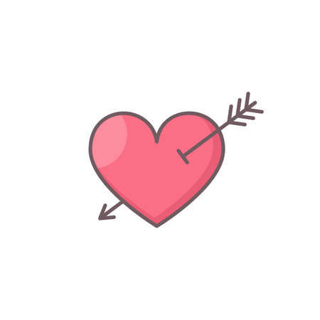 Heart and arrow.のイラスト素材