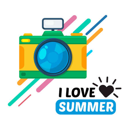 Camera and text.のイラスト素材