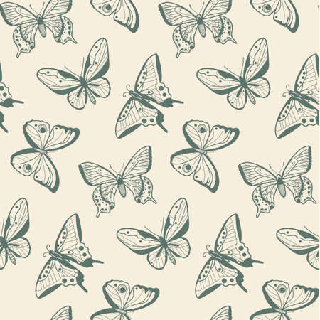 Vintage seamless pattern. Vector illustration easy to edit.のイラスト素材