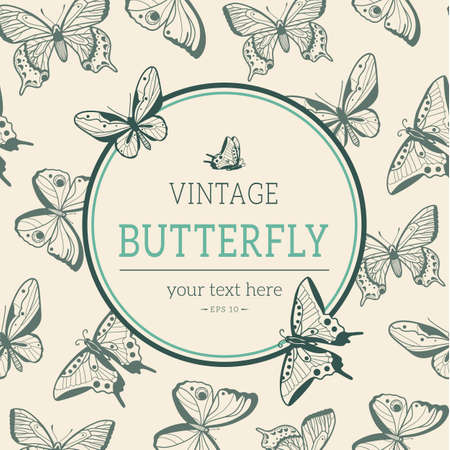 Vintage frame background. Vector illustration easy to edit.のイラスト素材