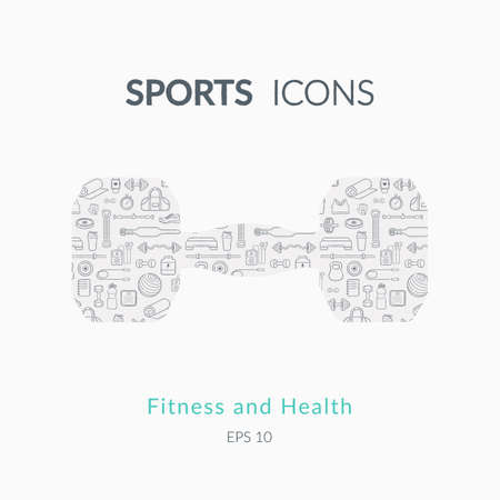 Sports equipment background.のイラスト素材