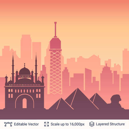 Flat well known silhouettes. Vector illustration easy to edit.のイラスト素材
