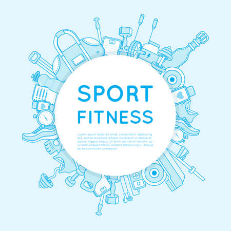 Sport and fitness background.のイラスト素材