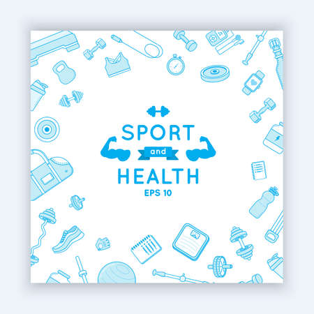 Sport and fitness background.のイラスト素材