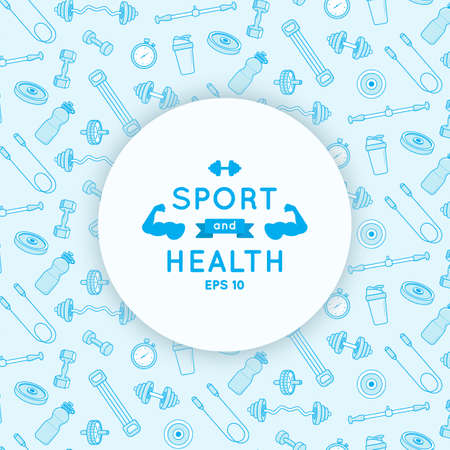 Sport and fitness background.のイラスト素材