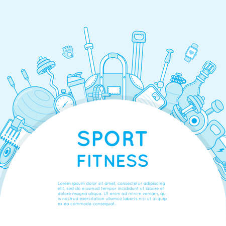 Sport and fitness background.のイラスト素材