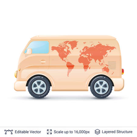 Classic volkswagen bus.のイラスト素材