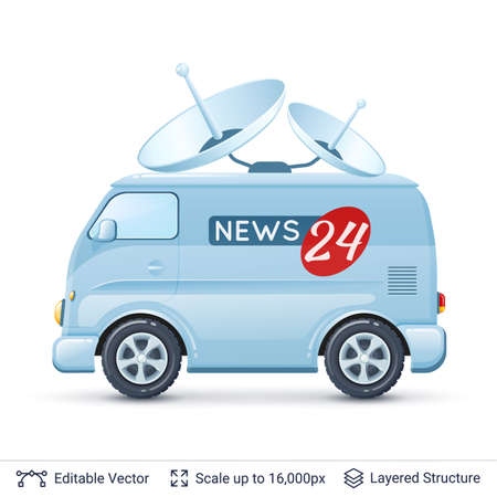 News reporter van.のイラスト素材
