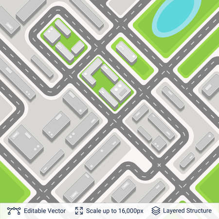 Abstract city plan.のイラスト素材