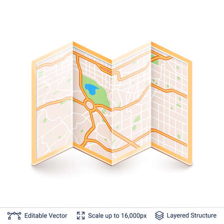 Abstract city plan.のイラスト素材