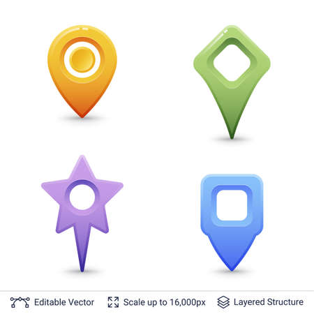 Easy to edit icons collection.のイラスト素材