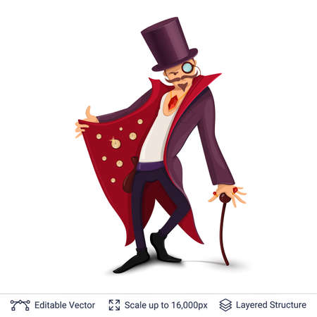 Cartoon styled character. Vector illustration easy to edit.のイラスト素材