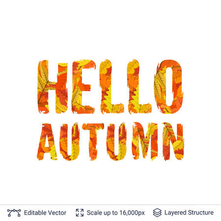 Paint brush silhouette filled with leaves pattern.のイラスト素材