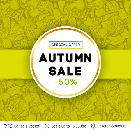 Bright pattern and text block for your special price offers. Vector illustration easy to edit.のイラスト素材