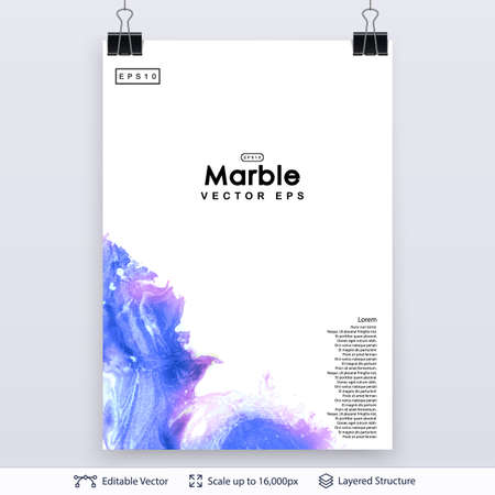 Liquid splashes on white. Vector template easy to edit.のイラスト素材