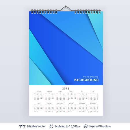 English planning calendar.のイラスト素材