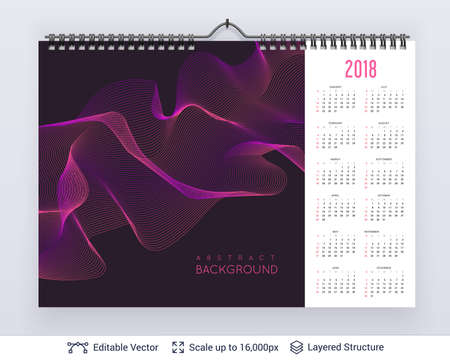English planning calendar isolated on plain background.のイラスト素材