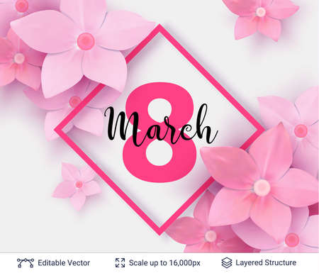 Greeting card for International Womens Day.のイラスト素材