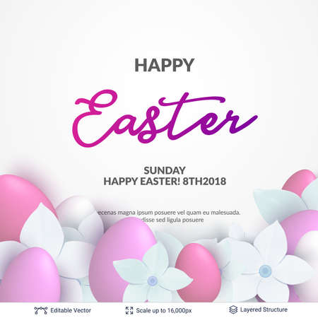 Easter background template.のイラスト素材