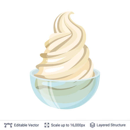 Ice cream refreshing dessert.のイラスト素材