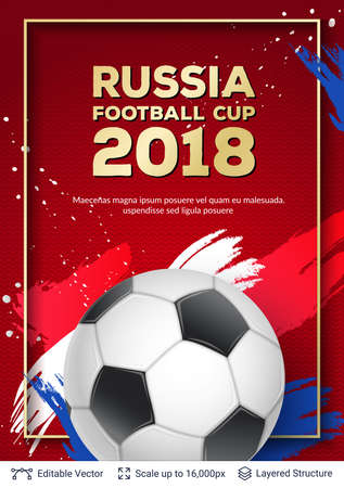 football cup 2018 Banner Concept.のイラスト素材