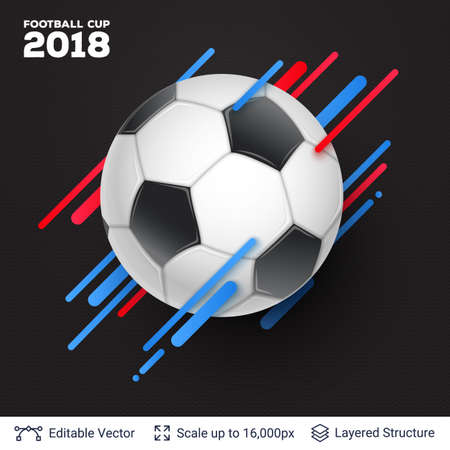 football cup 2018 Banner Concept.のイラスト素材