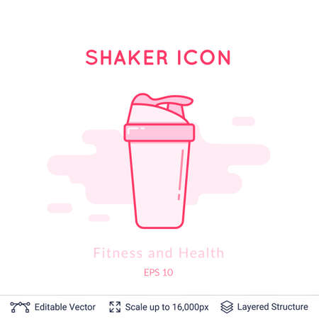 Sport shaker icon isolated on white.のイラスト素材