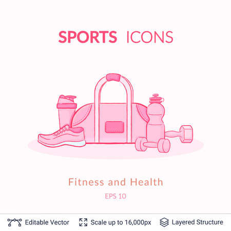 Sport and fitness background.のイラスト素材