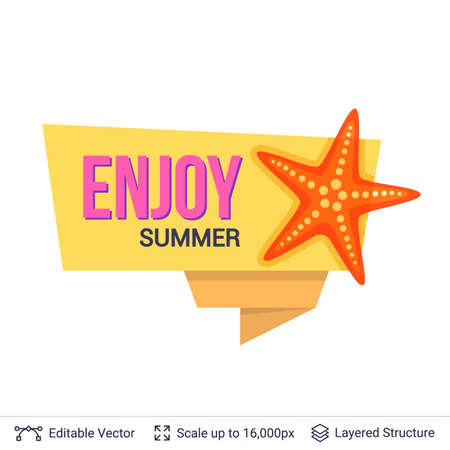 Summer badge isolated on white.のイラスト素材