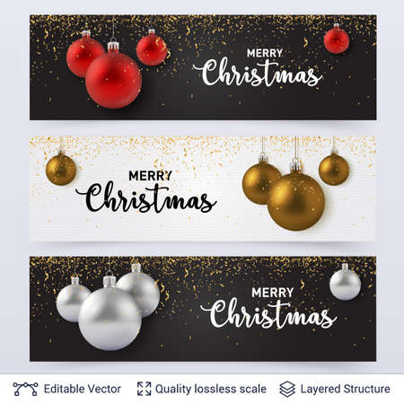 Christmas and New Year holiday template in light and dark colors.のイラスト素材