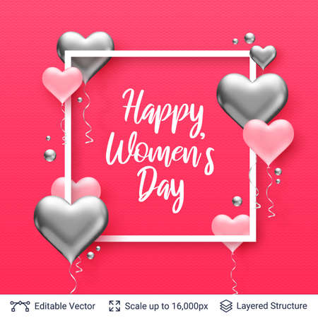 8 of March Womens Day card or banner template.のイラスト素材