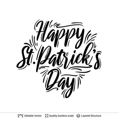 St. Patricks Day greeting text composition.のイラスト素材