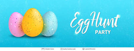 Easter holiday greeting card or banner template.のイラスト素材