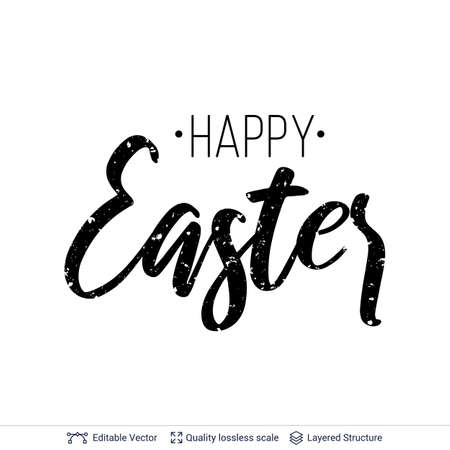 Black on white lettering easy to edit vector design element.のイラスト素材