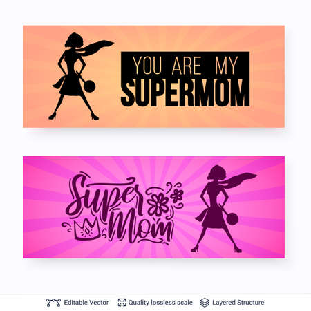 Set of Mother Day greeting banner templates.のイラスト素材