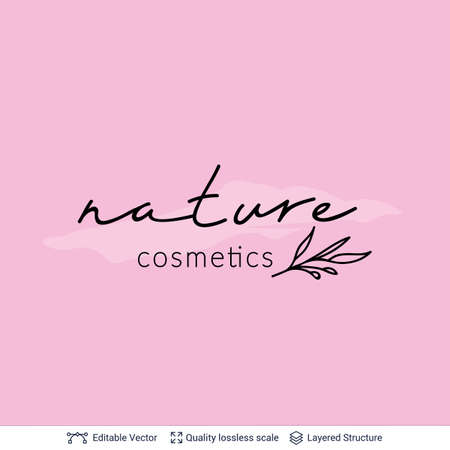 Beauty product natural cosmetics  design.のイラスト素材
