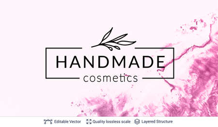 Natural SPA organic handmade cosmetics  designのイラスト素材