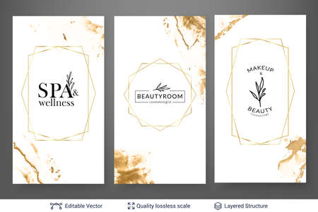 Beauty SPA care salon cosmetologist logo design.のイラスト素材