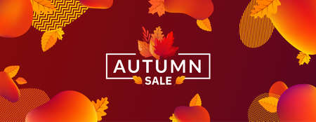 Autumn Fall Season Sale Ad Banner.のイラスト素材