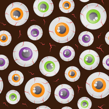 Zombie dead eyes on brown backdrop. Holiday design for party decorations.のイラスト素材