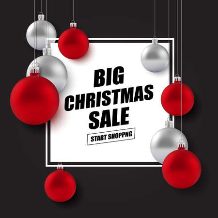 Christmas and New Year Holiday Sale Ad Poster.のイラスト素材