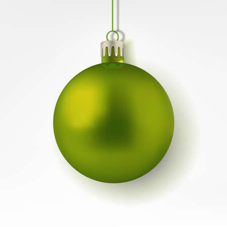 Realistic glossy toy ball for Christmas fir tree.のイラスト素材