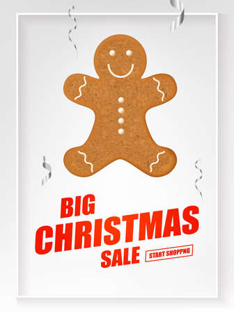 Christmas and New Year Holiday Sale Ad Poster.のイラスト素材