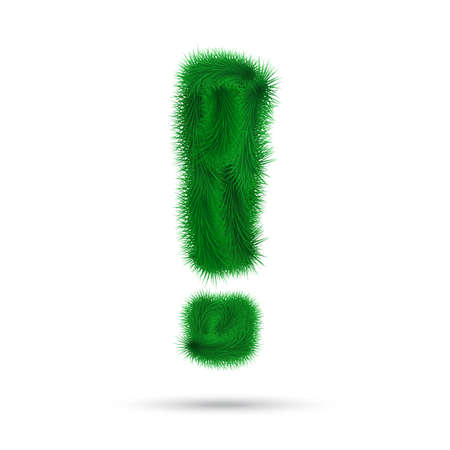 Decorative exclamation sign of fir tree.のイラスト素材