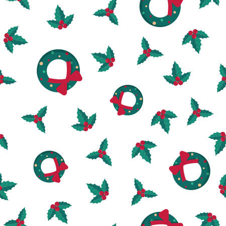 Winter holiday seamless pattern.のイラスト素材