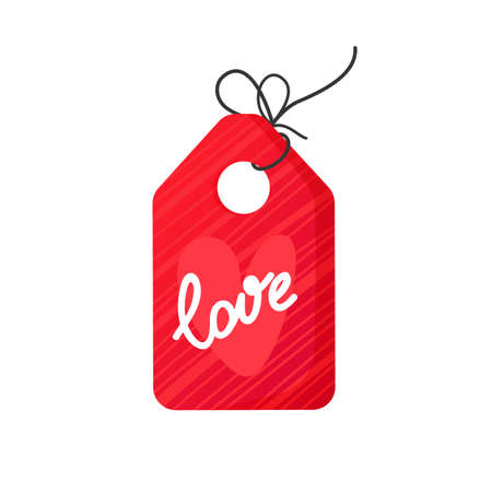 Saint Valentines Day red decorative text badge.のイラスト素材