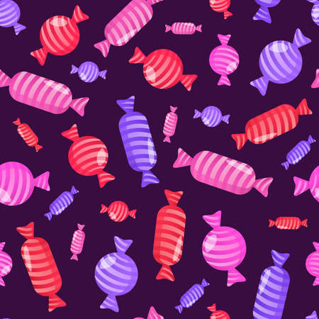 Seamless pattern with colorful candies.のイラスト素材